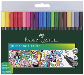 Купить Набор линеров Faber-Castell Grip Fine Pen (0,4 мм, 20 цветов) в интернет магазине в Киеве: цены, доставка - интернет магазин Д.Магазин