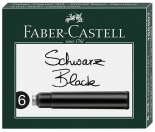 Набор картриджей для перьевых ручек Faber-Castell (6 штук, черные)