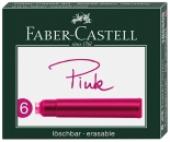 Набір картриджів для чорнильних ручок Faber-Castell (6 штук, рожеві)