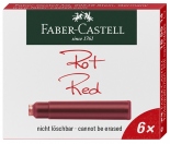 Набор картриджей для перьевых ручек Faber-Castell (6 штук, красные)