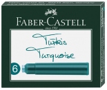 Набір картриджів для чорнильних ручок Faber-Castell (6 штук, бірюзові)