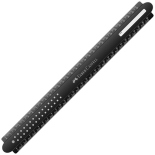 Лінійка Faber-Castell Dots (пластикова, 30 см, чорна)
