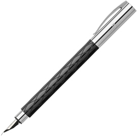 Купить Перьевая ручка Faber-Castell Ambition Rhombus Black (глянцевая черная, перо F) в интернет магазине в Киеве: цены, доставка - интернет магазин Д.Магазин