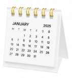 Настільний міні календарик Fenimore на 2026 рік (білий, 6 х 6 см) 