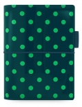 Органайзер Filofax Domino Patent Pocket (тёмно-зеленый в горошек)