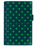 Органайзер Filofax Domino Patent Personal (тёмно-зелёный в горошек)
