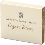 Набір картриджів для чорнильних ручок Graf von Faber-Castell Cognac Brown (6 штук, коричневий)