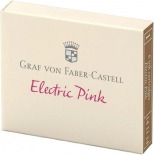 Набір картриджів для чорнильних ручок Graf von Faber-Castell Electric Pink (6 штук, рожевий)