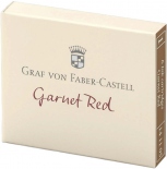 Набір картриджів для чорнильних ручок Graf von Faber-Castell Garnet Red (6 штук, гранатовий)