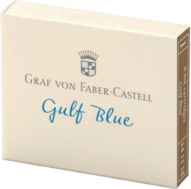 Купить Набор картриджей для перьевых ручек Graf von Faber-Castell Gulf Blue (6 штук, голубой залив) в интернет магазине в Киеве: цены, доставка - интернет магазин Д.Магазин