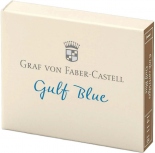 Набір картриджів для чорнильних ручок Graf von Faber-Castell Gulf Blue (6 штук, блакитна затока)