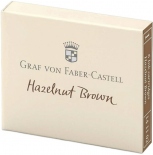 Набір картриджів для чорнильних ручок Graf von Faber-Castell Hazelnut Brown (6 штук, горіховий)