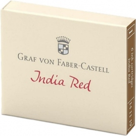 Купить Набор картриджей для перьевых ручек Graf von Faber-Castell India Red (6 штук, индийский красный) в интернет магазине в Киеве: цены, доставка - интернет магазин Д.Магазин