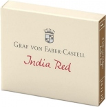 Набір картриджів для чорнильних ручок Graf von Faber-Castell India Red (6 штук, індійський червоний)