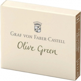 Купить Набор картриджей для перьевых ручек Graf von Faber-Castell Olive Green (6 штук, оливковый) в интернет магазине в Киеве: цены, доставка - интернет магазин Д.Магазин