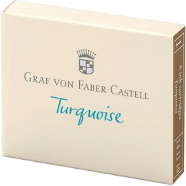 Купить Набор картриджей для перьевых ручек Graf von Faber-Castell Turquoise (6 штук, бирюзовый) в интернет магазине в Киеве: цены, доставка - интернет магазин Д.Магазин