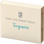 Набір картриджів для чорнильних ручок Graf von Faber-Castell Turquoise (6 штук, бірюзовий)