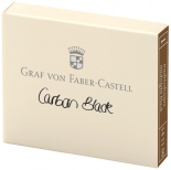 Набір картриджів для чорнильних ручок Graf von Faber-Castell Carbon Black (6 штук, чорний карбон)