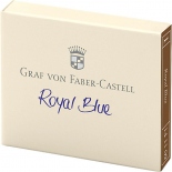 Набір картриджів для чорнильних ручок Graf von Faber-Castell Royal Blue (6 штук, королівський синій)