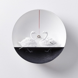 Купить Настенные часы Haoshi Design Waterbird X CLOCK Swan v.1 (Лебеди) в интернет магазине в Киеве: цены, доставка - интернет магазин Д.Магазин