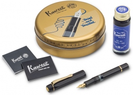 Купить Набор Kaweco Piston Sport Al Black Gold (алюминий, черная, перо EF)  в интернет магазине в Киеве: цены, доставка - интернет магазин Д.Магазин