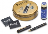 Набір Kaweco Piston Sport Al Black Gold (алюміній, чорна, перо EF) 