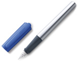 Перьевая ручка Lamy Nexx (матовый хром, A, синий колпачок)