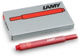 Набор чернильных картриджей Lamy T10 (красный, 5 штук)