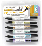 Набор маркеров Letraset Metallic Markers Set 1 (6 маркеров)