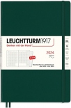 Щомісячник Leuchtturm1917 2024 на 16 місяців (B5, лісовий зелений, м'яка обкладинка)