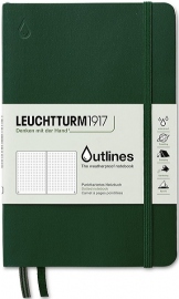 Купить Блокнот Leuchtturm1917 Outlines в точку (B6+, зеленый, мягкая обложка) в интернет магазине в Киеве: цены, доставка - интернет магазин Д.Магазин