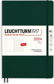 Купить Еженедельник Leuchtturm1917 на 2024 год с заметками (B6+, лесной зеленый, мягкая обложка) в интернет магазине в Киеве: цены, доставка - интернет магазин Д.Магазин