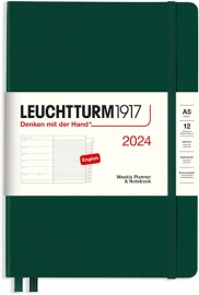 Купить Еженедельник Leuchtturm1917 на 2024 год с заметками (A5, лесной зеленый)  в интернет магазине в Киеве: цены, доставка - интернет магазин Д.Магазин