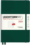 Щотижневик Leuchtturm1917 на 2024 рік із замітками (A5, лісовий зелений)