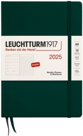 Купить Еженедельник Leuchtturm1917 на 2025 год с заметками в точку (A5, лесной зеленый) в интернет магазине в Киеве: цены, доставка - интернет магазин Д.Магазин