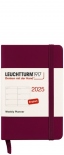 Щотижневик горизонтальний Leuchtturm1917 на 2025 рік (А7, винний)
