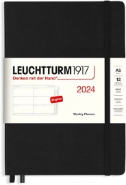 Купить Еженедельник горизонтальный Leuchtturm1917 на 2024 год (A5, черный) в интернет магазине в Киеве: цены, доставка - интернет магазин Д.Магазин