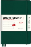 Щотижневик горизонтальний Leuchtturm1917 на 2024 рік (А5, лісовий зелений)