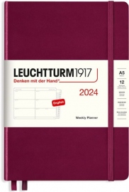 Купить Еженедельник горизонтальный Leuchtturm1917 на 2024 год (A5, винный) в интернет магазине в Киеве: цены, доставка - интернет магазин Д.Магазин