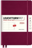 Щотижневик горизонтальний Leuchtturm1917 на 2024 рік (А5, винний)