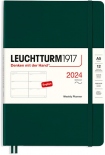Щотижневик горизонтальний Leuchtturm1917 на 2024 рік (А5, лісовий зелений, м'яка обкладинка)