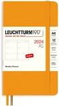 Щотижневик горизонтальний Leuchtturm1917 на 2024 рік (А6, сонячний жовтий, м'яка обкладинка)