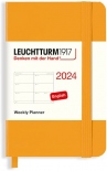 Щотижневик горизонтальний Leuchtturm1917 на 2024 рік (А7, сонячний жовтий)