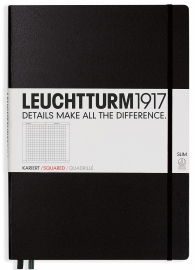 Купить Блокнот Leuchtturm1917 Master Slim в клетку (большой, чёрный) в интернет магазине в Киеве: цены, доставка - интернет магазин Д.Магазин