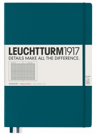 Купить Блокнот Leuchtturm1917 Master Slim в клетку (большой, тихоокеанский зеленый) в интернет магазине в Киеве: цены, доставка - интернет магазин Д.Магазин