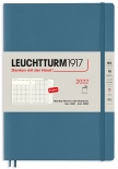 Ежемесячник Leuchtturm1917 на 16 месяцев 2021-2022 года (B5, серо-синий, мягкая обложка)