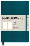 Блокнот Leuchtturm1917 Soft нелинованный (средний, тихоокеанский зеленый, мягкая обложка)