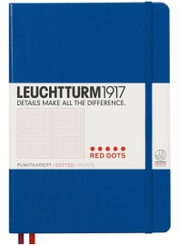 Купить Блокнот Leuchtturm1917 RED DOTS Edition в красную точку (средний, королевский синий) в интернет магазине в Киеве: цены, доставка - интернет магазин Д.Магазин