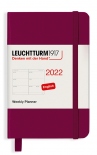 Горизонтальный еженедельник Leuchtturm1917 Port Red на 2022 год (мини, винный)