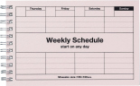Недатований планер Mark's Dayfree Weekly Schedule (світло-рожевий)